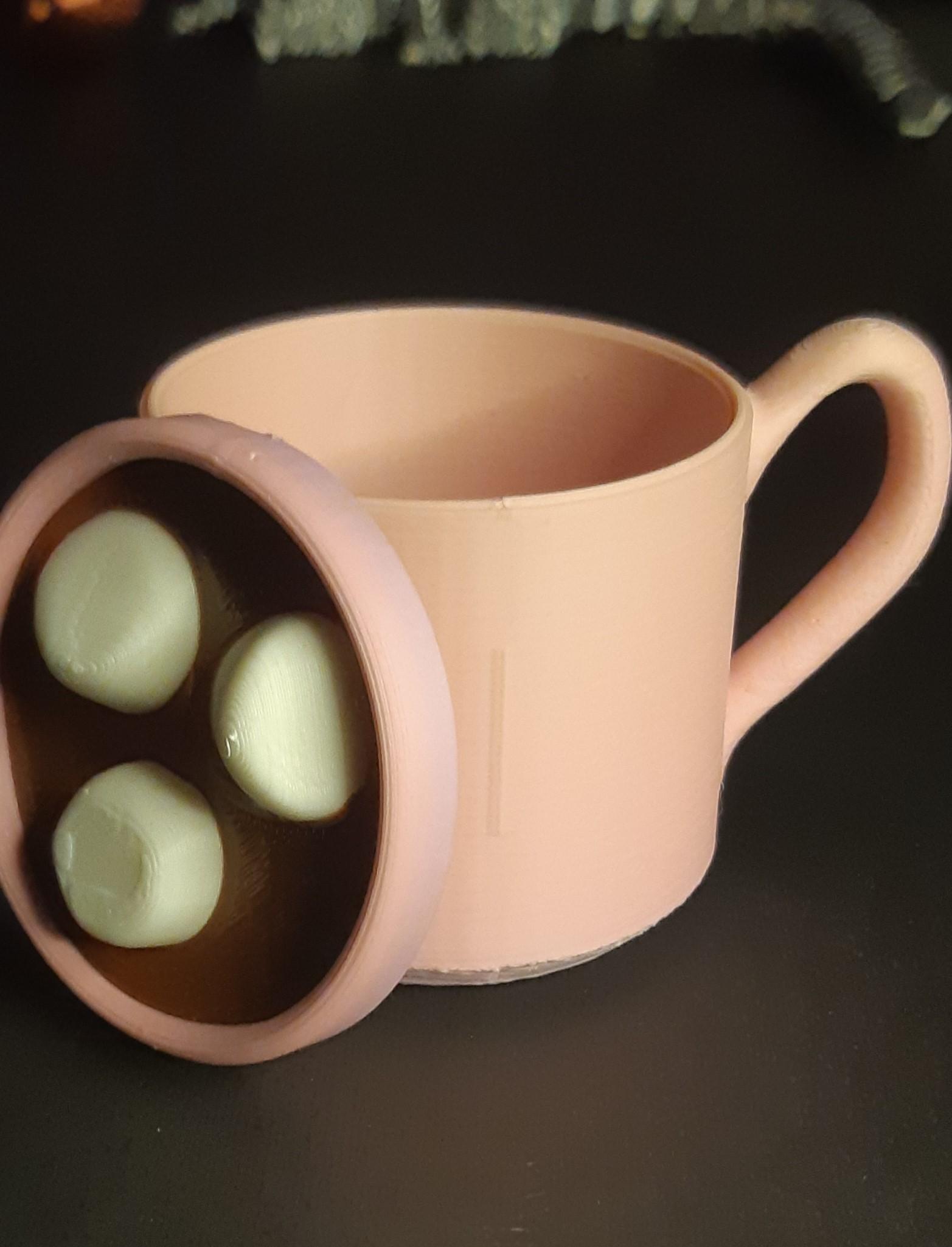 Stash Container With Lid - Hot Chocolate Style 3d model