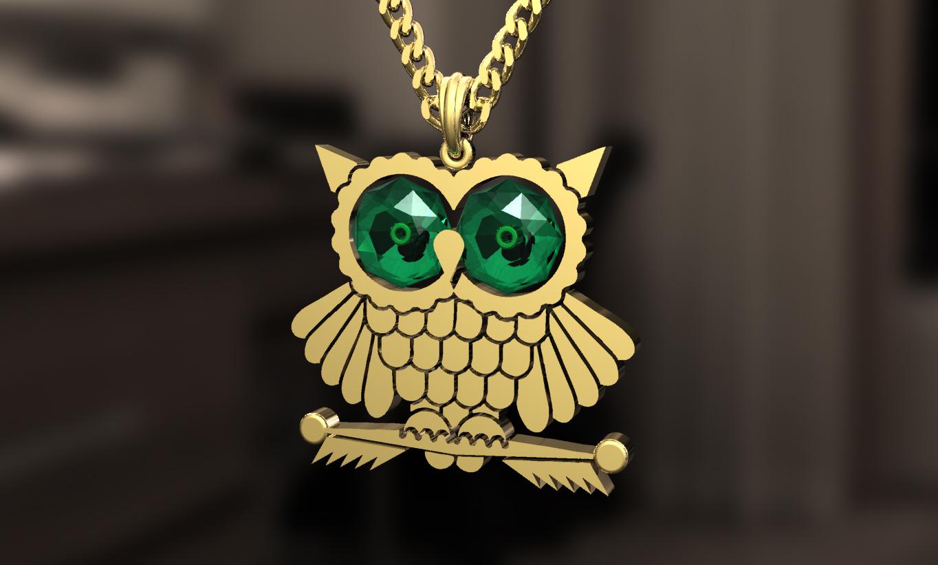Owl pendant.stl 3d model
