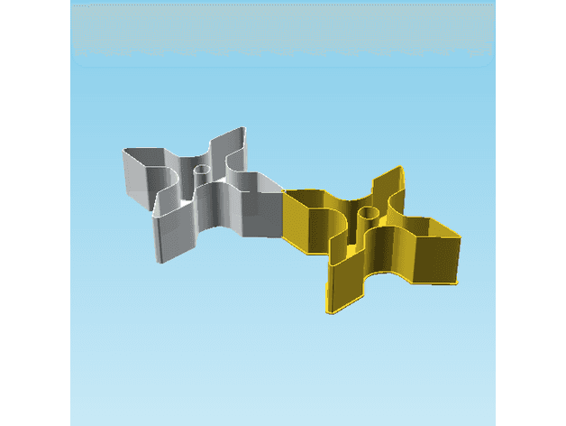 Shuriken 007A, nestable box (v2) 3d model