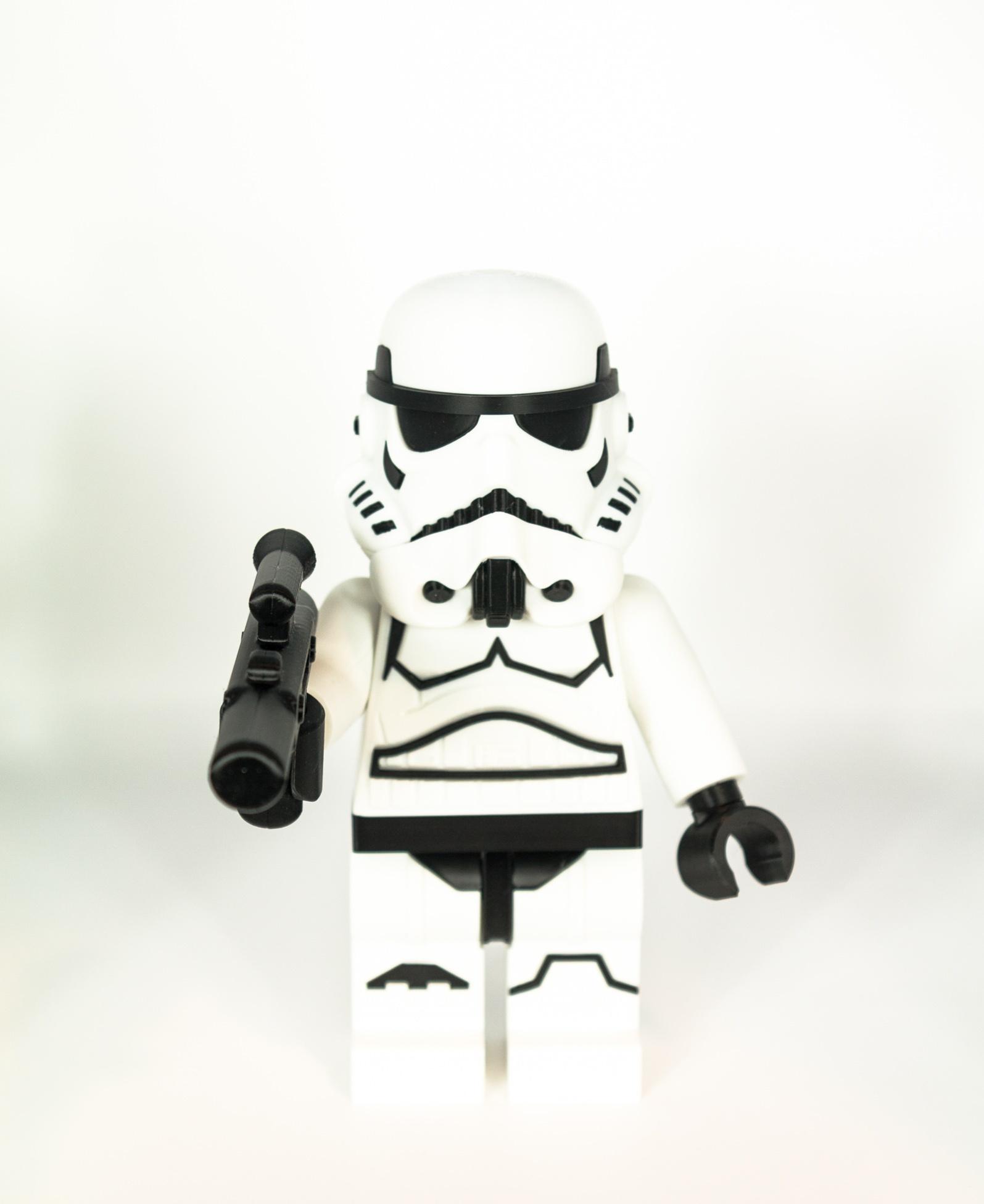 Stormtrooper (9 inch brick figure, NO MMU/AMS, NO supports, NO glue) 3d model