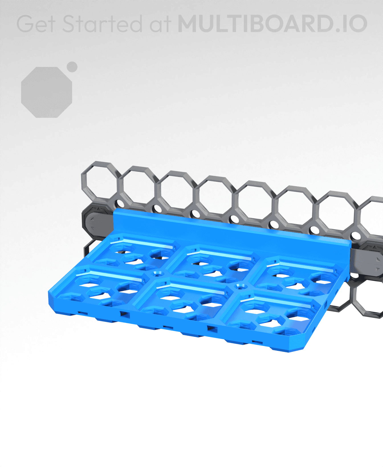 3x2 - Multibin Base Plate Shelf - Rail Slider 3d model