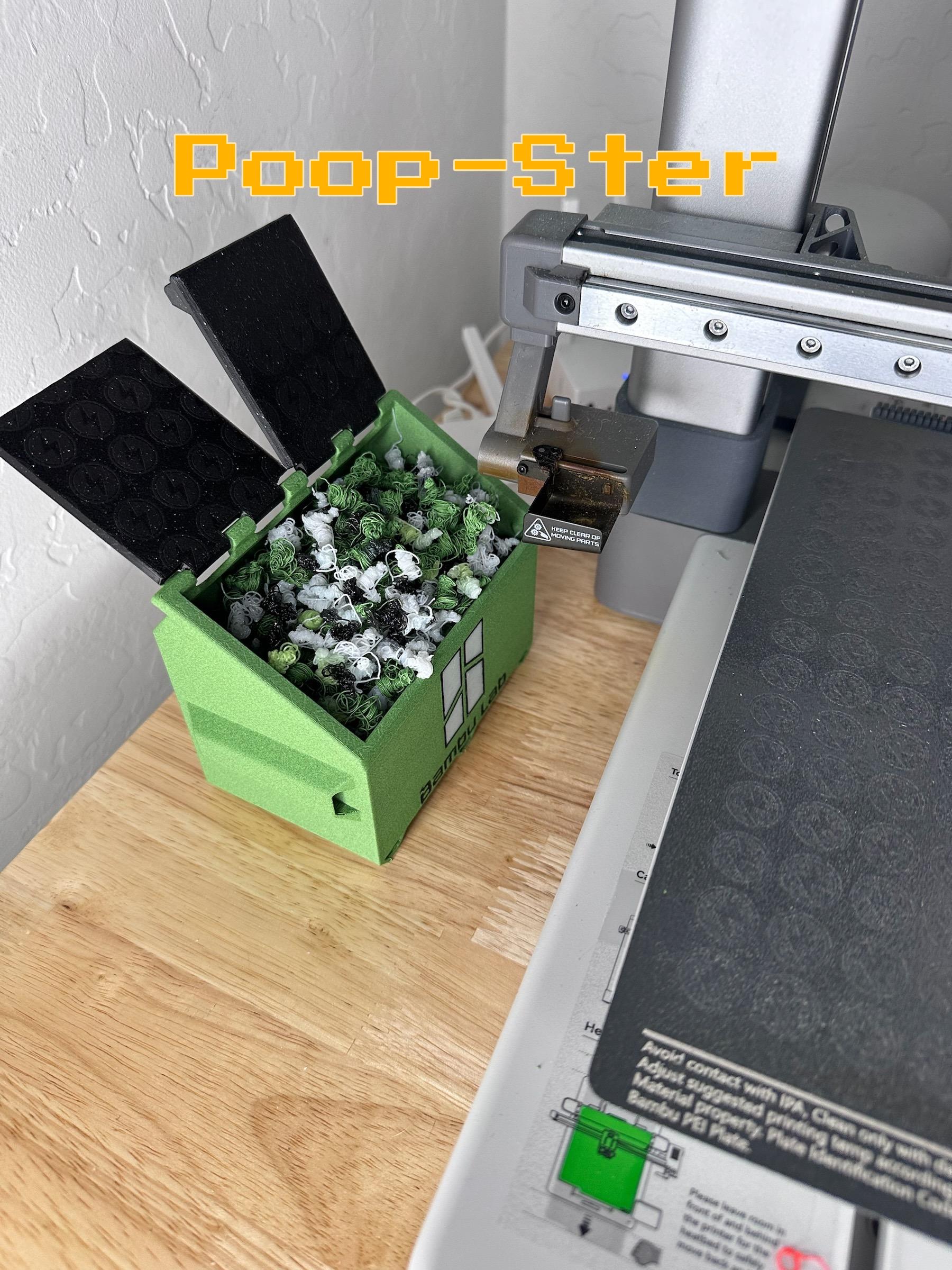 Bambu Lab, Poo Dumpster, for A1, A1 mini, X1c, P1P, P1S, Anycubic, print in place 3d model