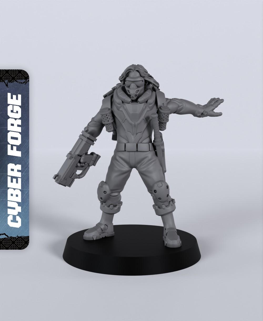 Dorian Topside - With Free Cyberpunk Warhammer - 40k Sci-Fi Gift Ideas for RPG and Wargamers 3d model