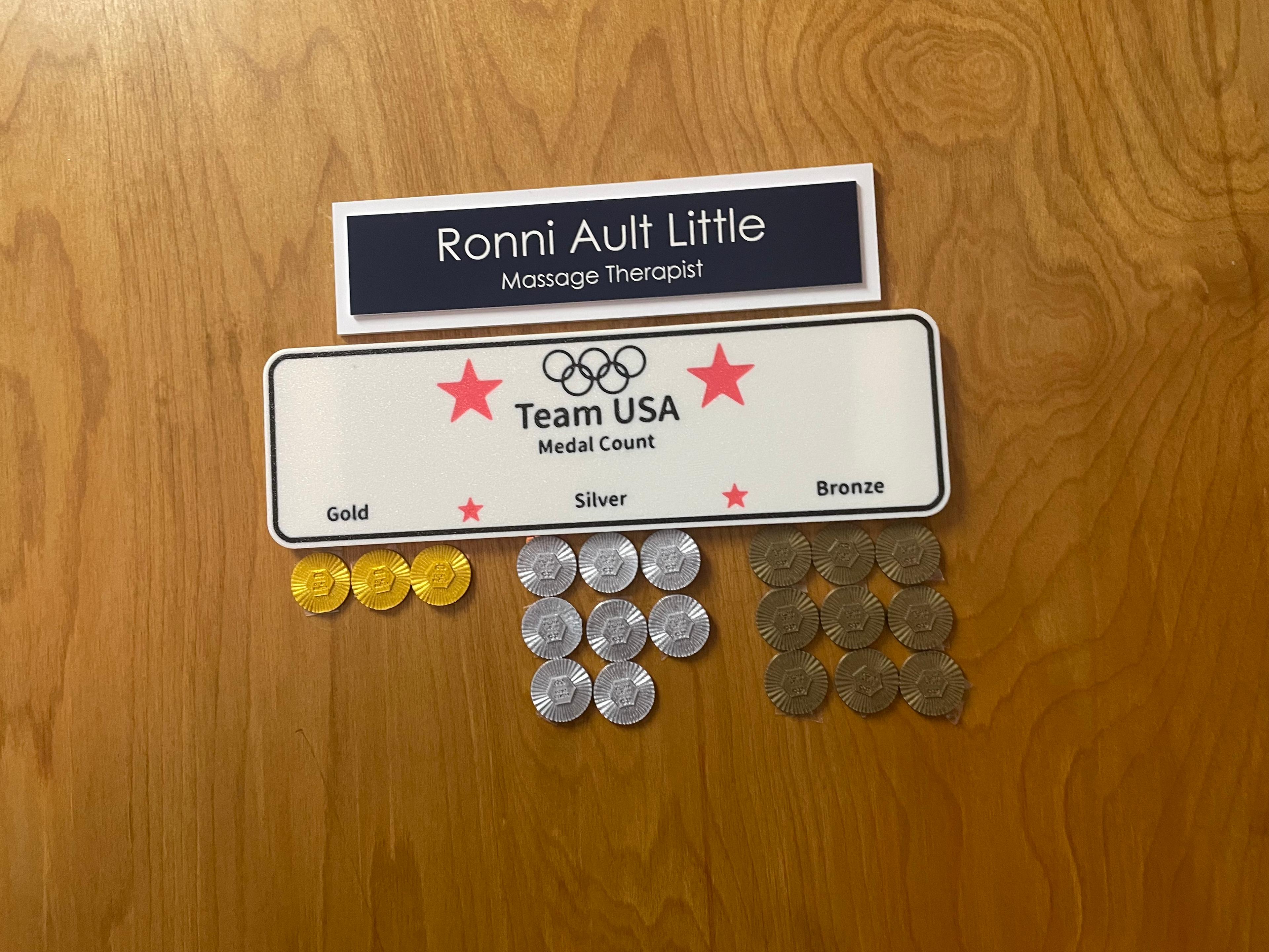 Team USA Medal Count Tracking Sign 3d model