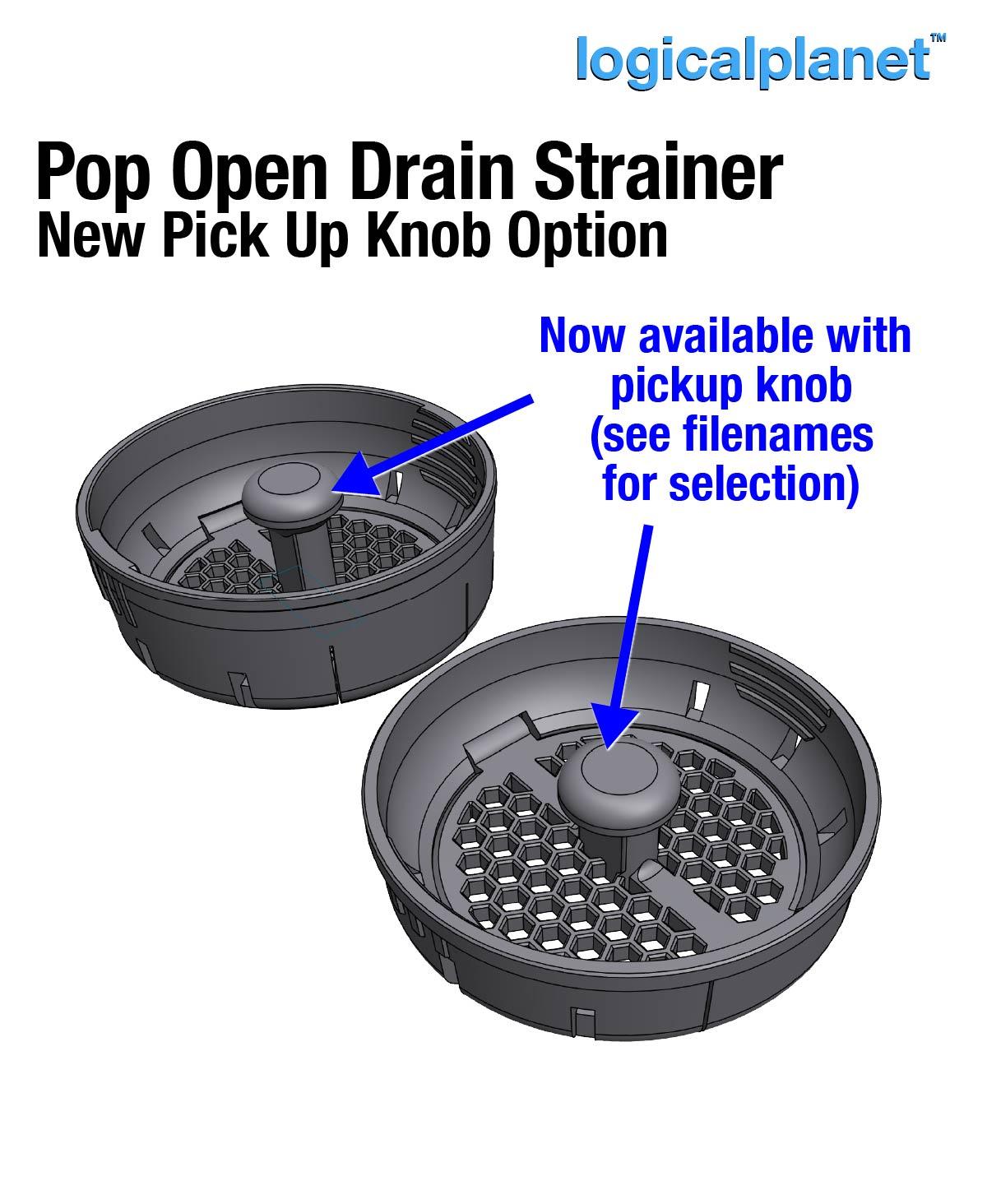 Pop-Open Drain Strainer #throwback edition 3d model