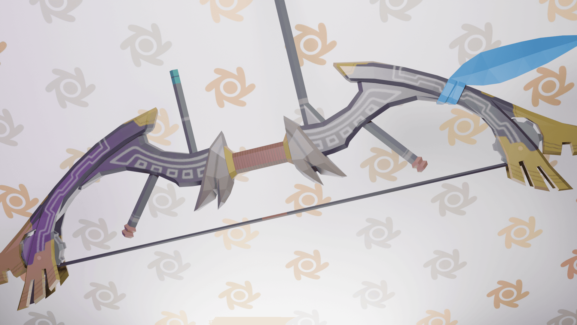 Great Eagle Bow (full scale) (BOTW) (TOTK) 3d model
