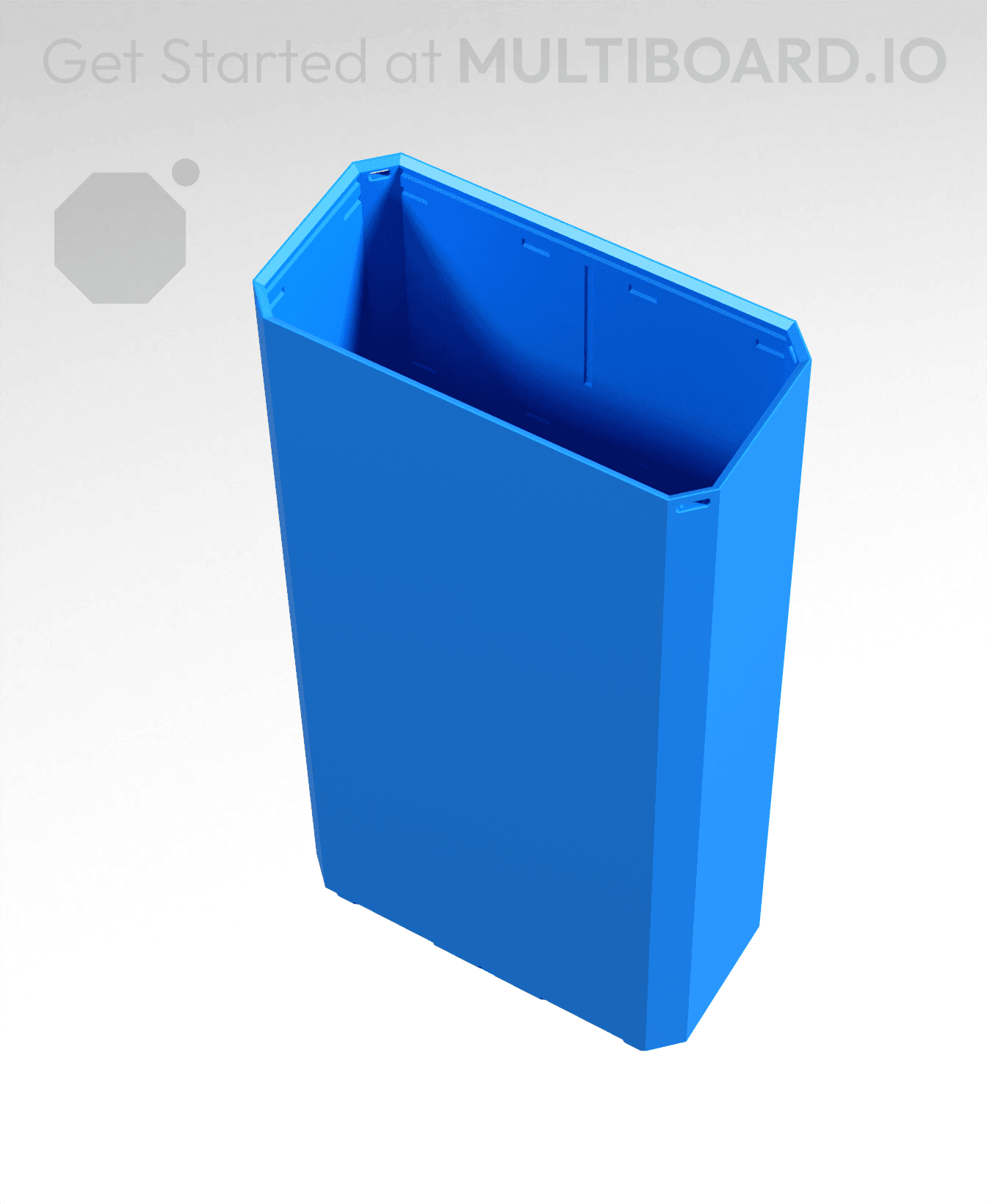 2x1x4 - Simple Walls - Standard Click-In Multibin Shell Extension 3d model