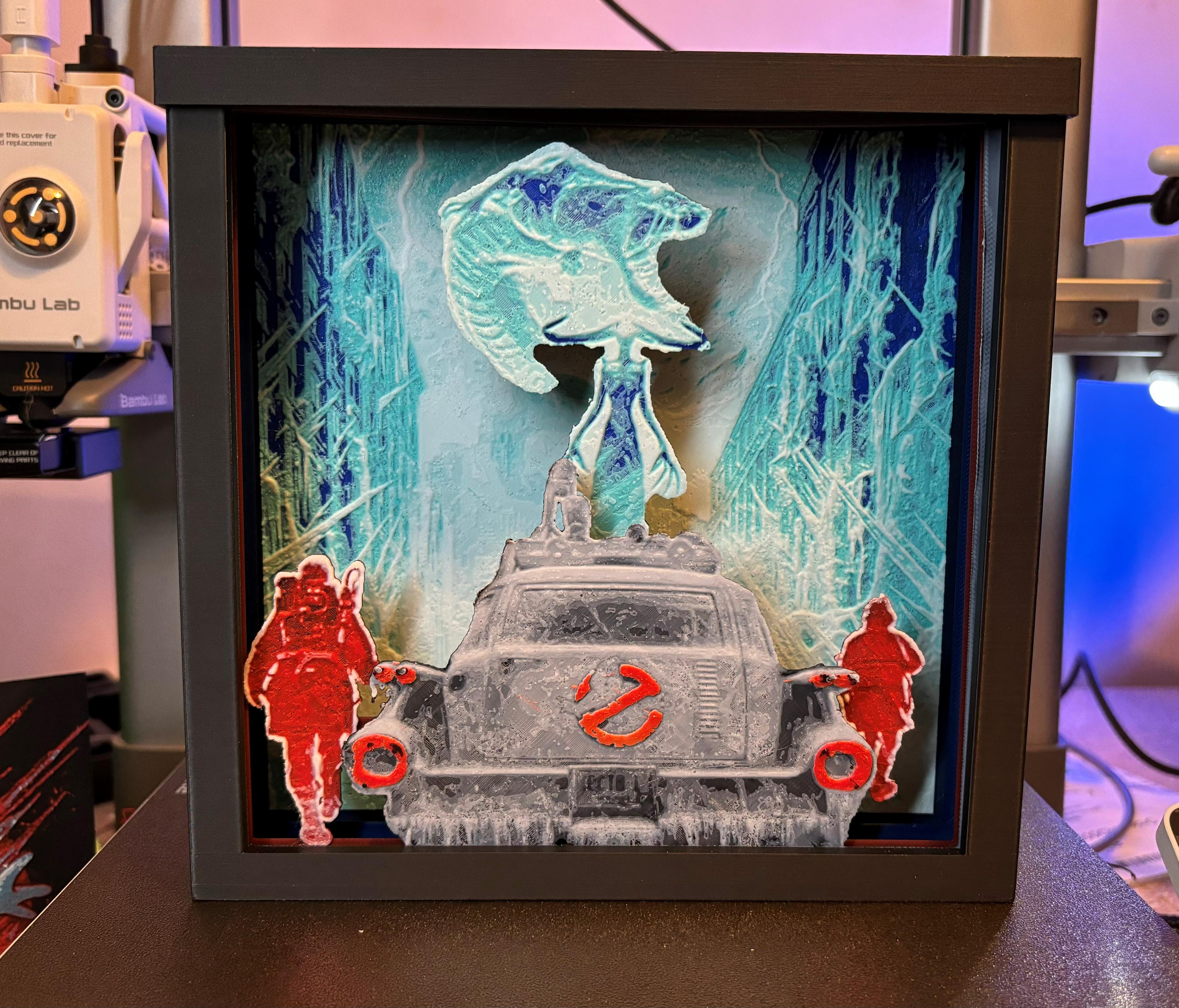 Ghostbusters "Frozen Empire" Shadowbox 3d model