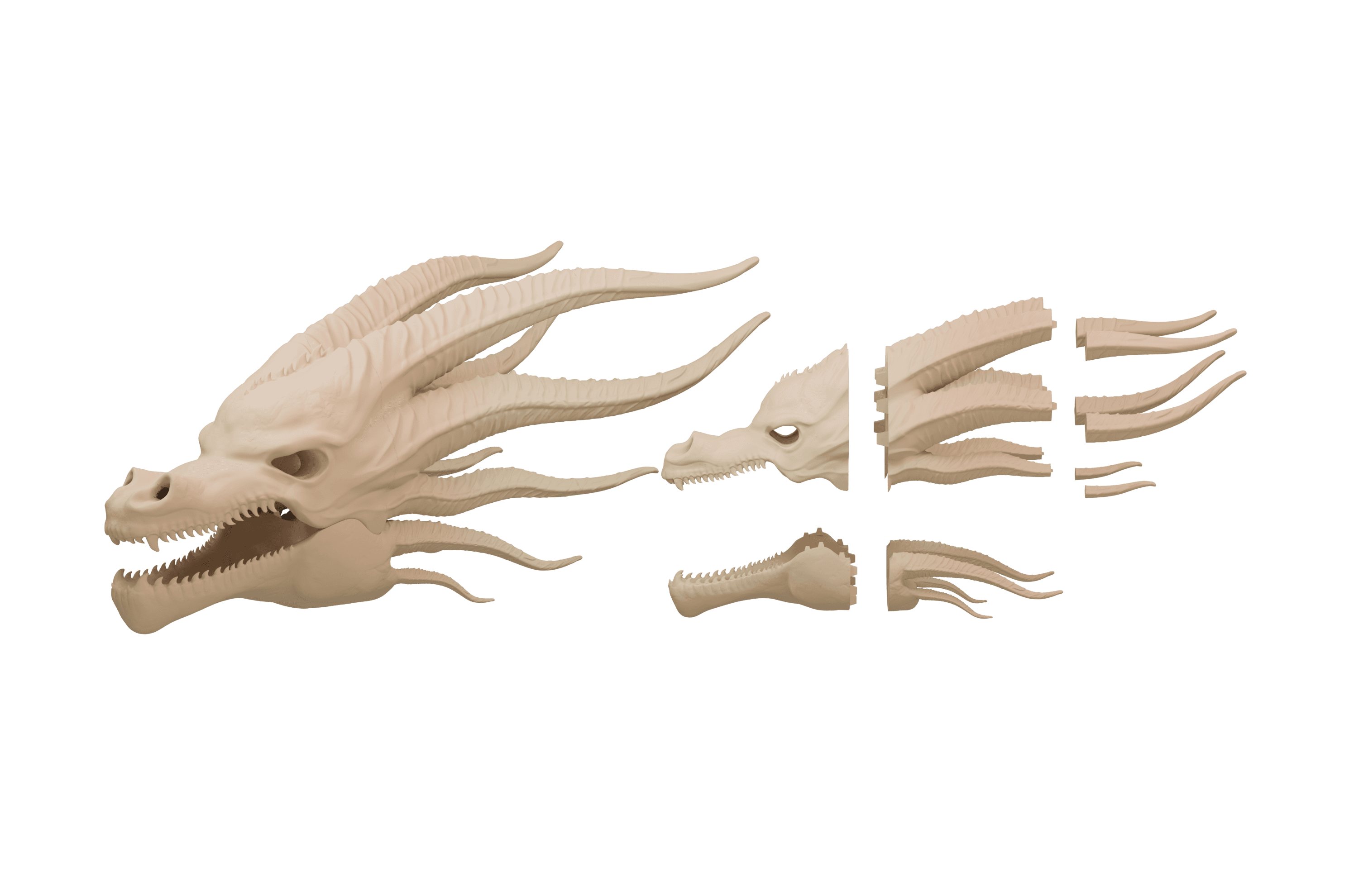 King Ghidorah Skull 3d model