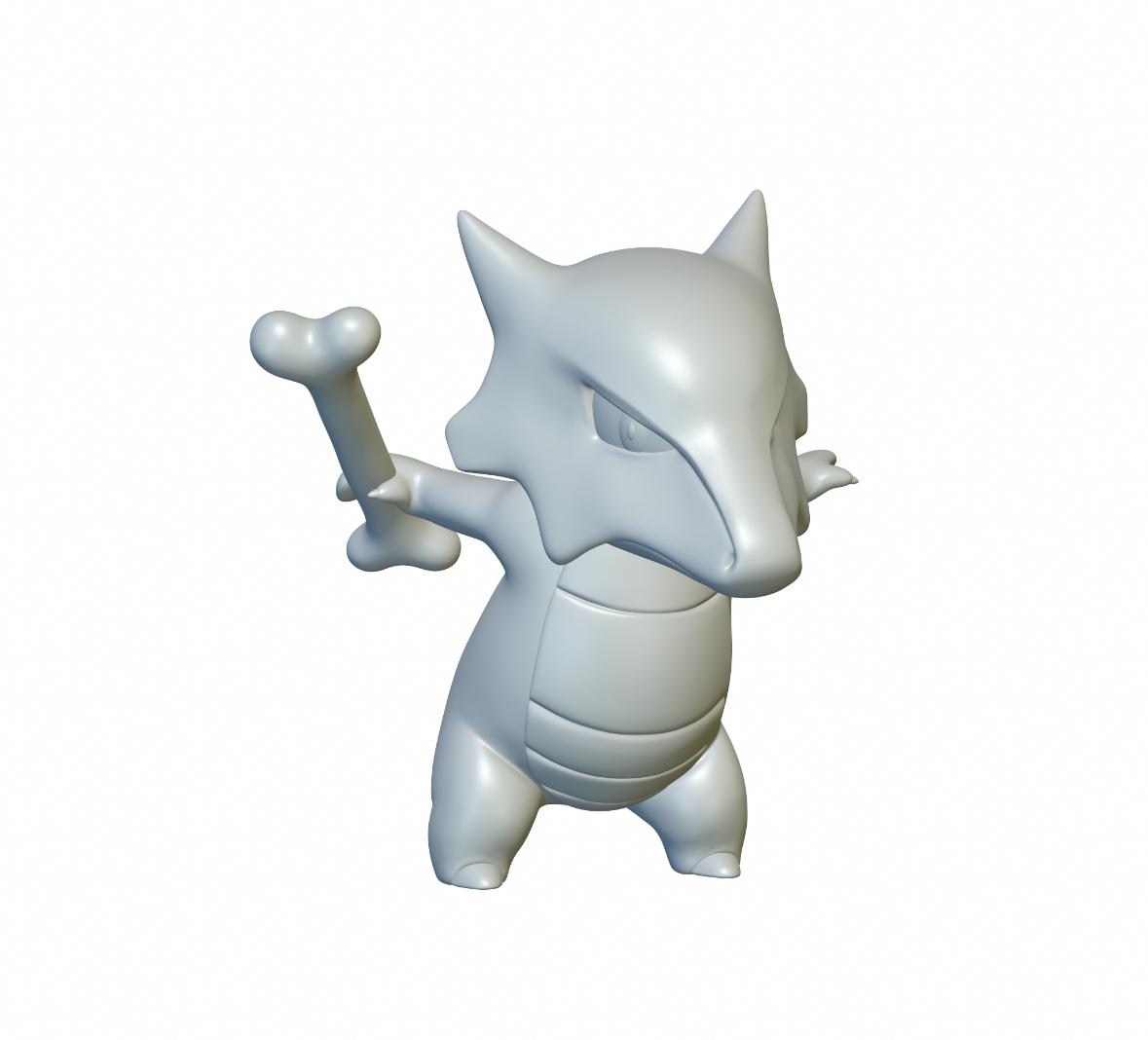 Pokemon Marowak #105 - Optimized for 3D Printing 3d model