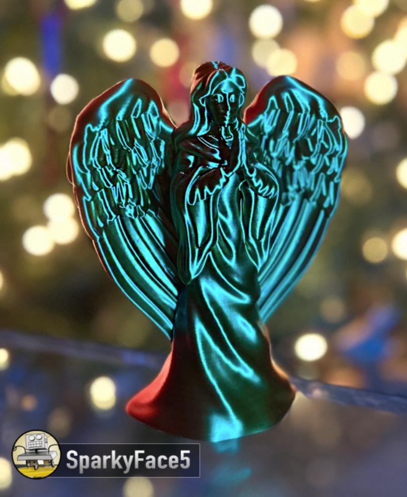 Christmas Angel - Christmas Angel - In MatterHackers Quantum Raspberry Gold - 3d model