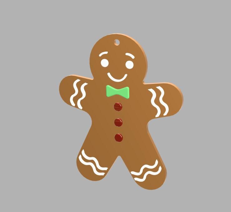 Gingerbread Man Christmas Decoration 3d model