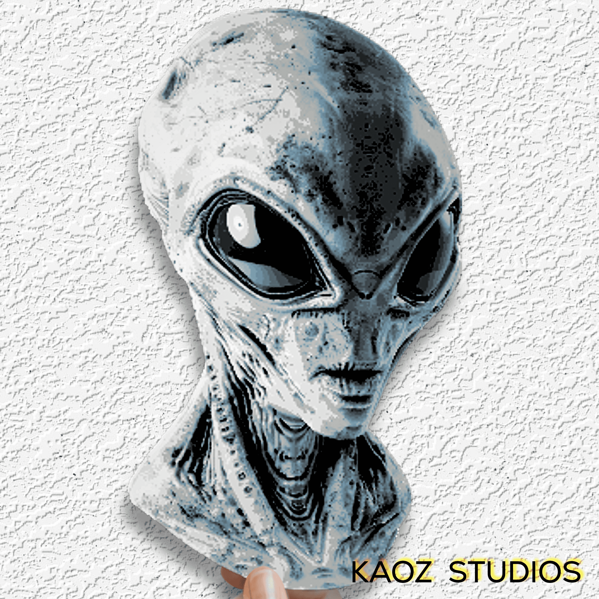 Alien wall art Outer Space hueforge 3d model