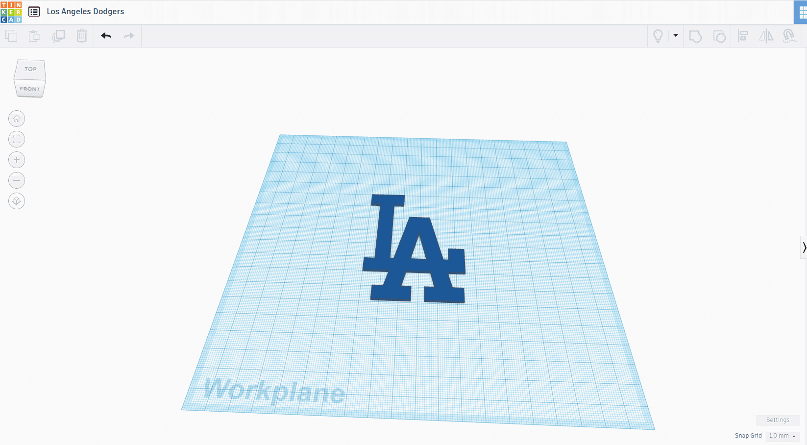 Los Angeles Dodgers Logo 3d model