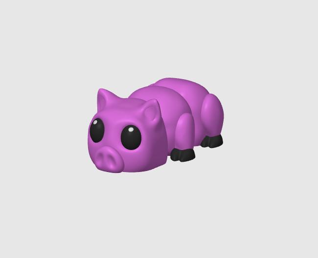 Pig with 2 joints 3d model