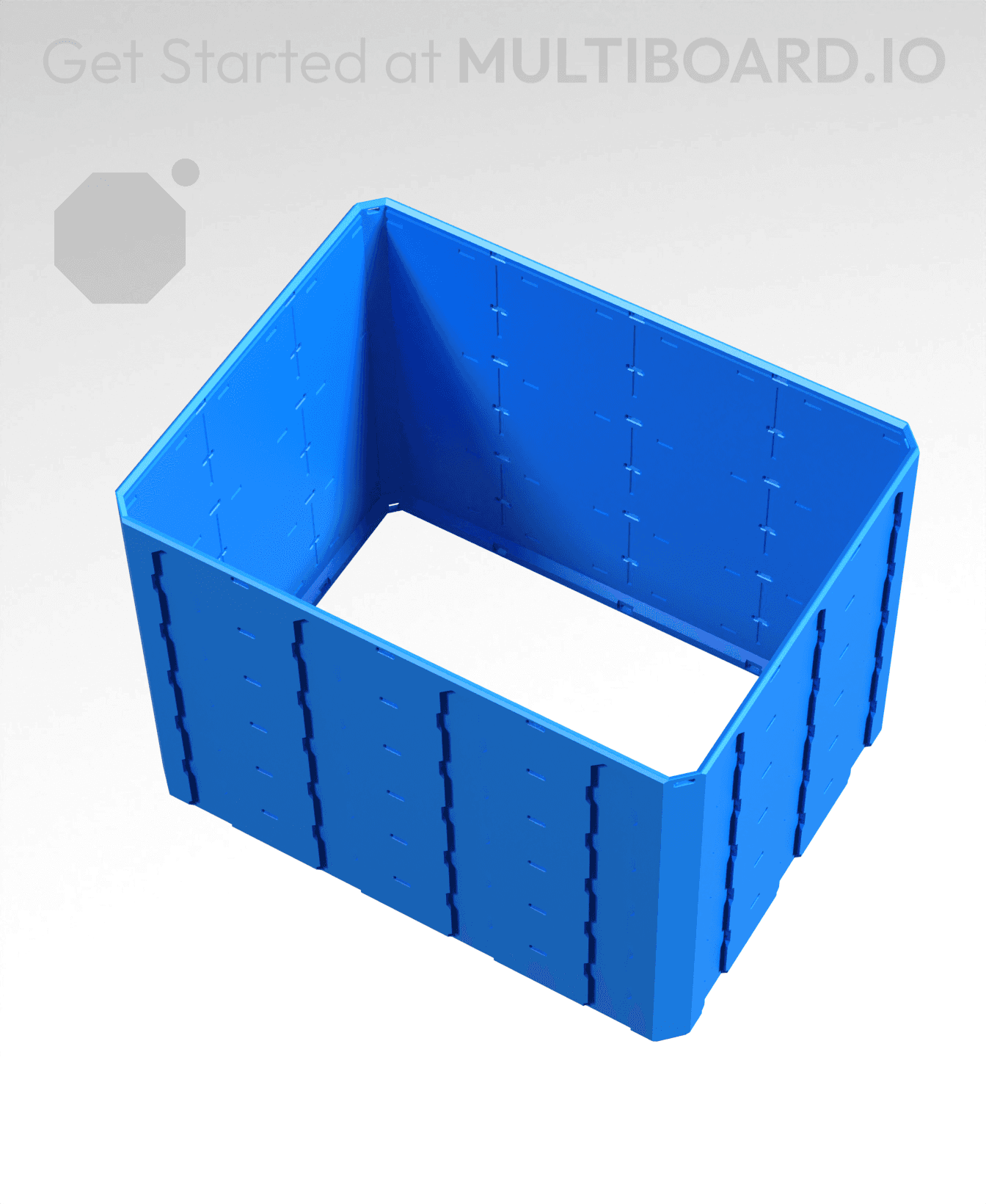 4x3x3 - Topped Multipoint Rail - Standard Click-In Multibin Shell Extension 3d model