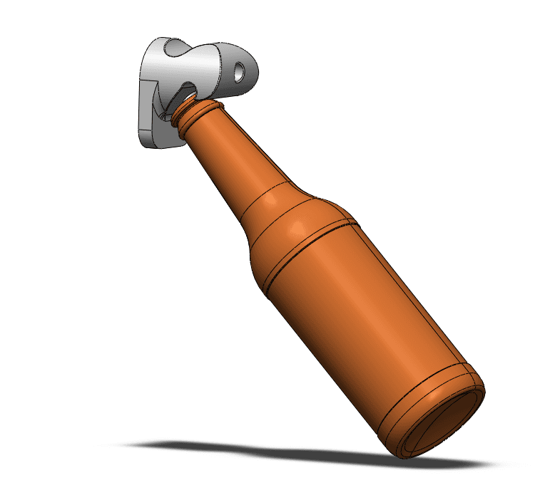 Bottle Opener Wall Mounted 3d model