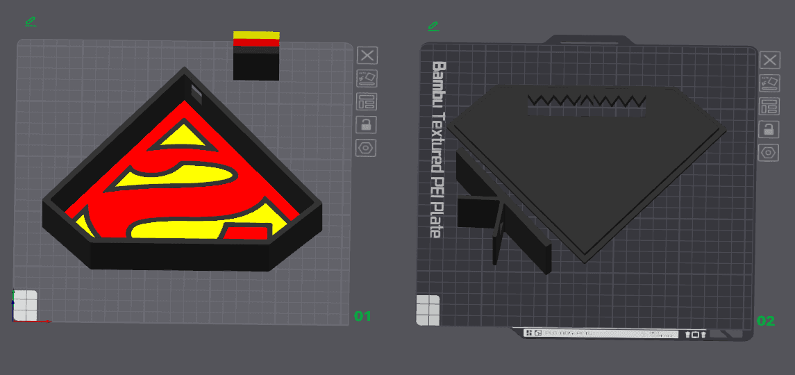 Superman lightbox 3d model