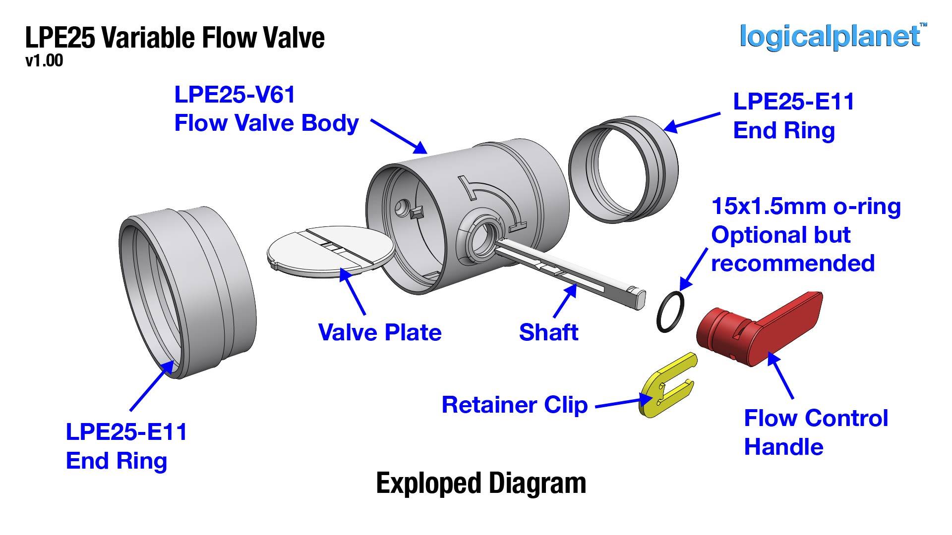 LPE25 Variable Flow Exhaust Valve 3d model