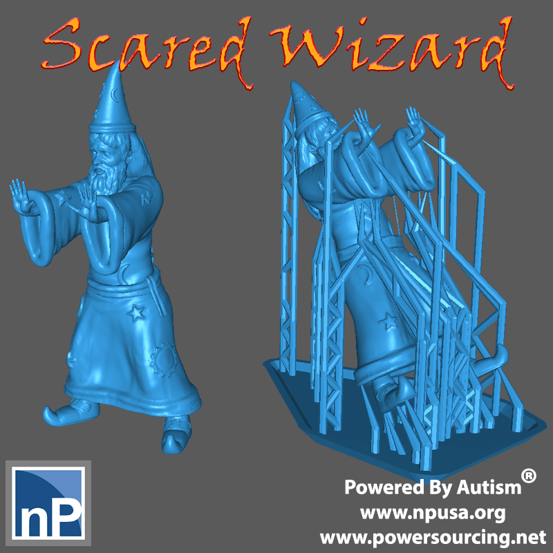 Fantasy Adventurer - Scared Wizard 3d model