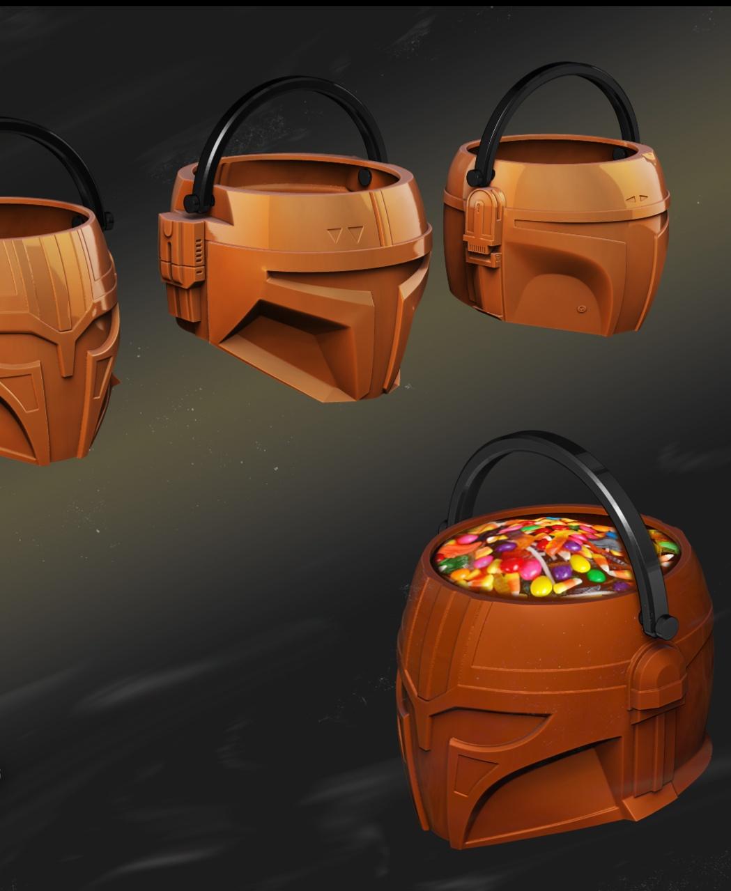 Mandalorian candy buckets 3d model