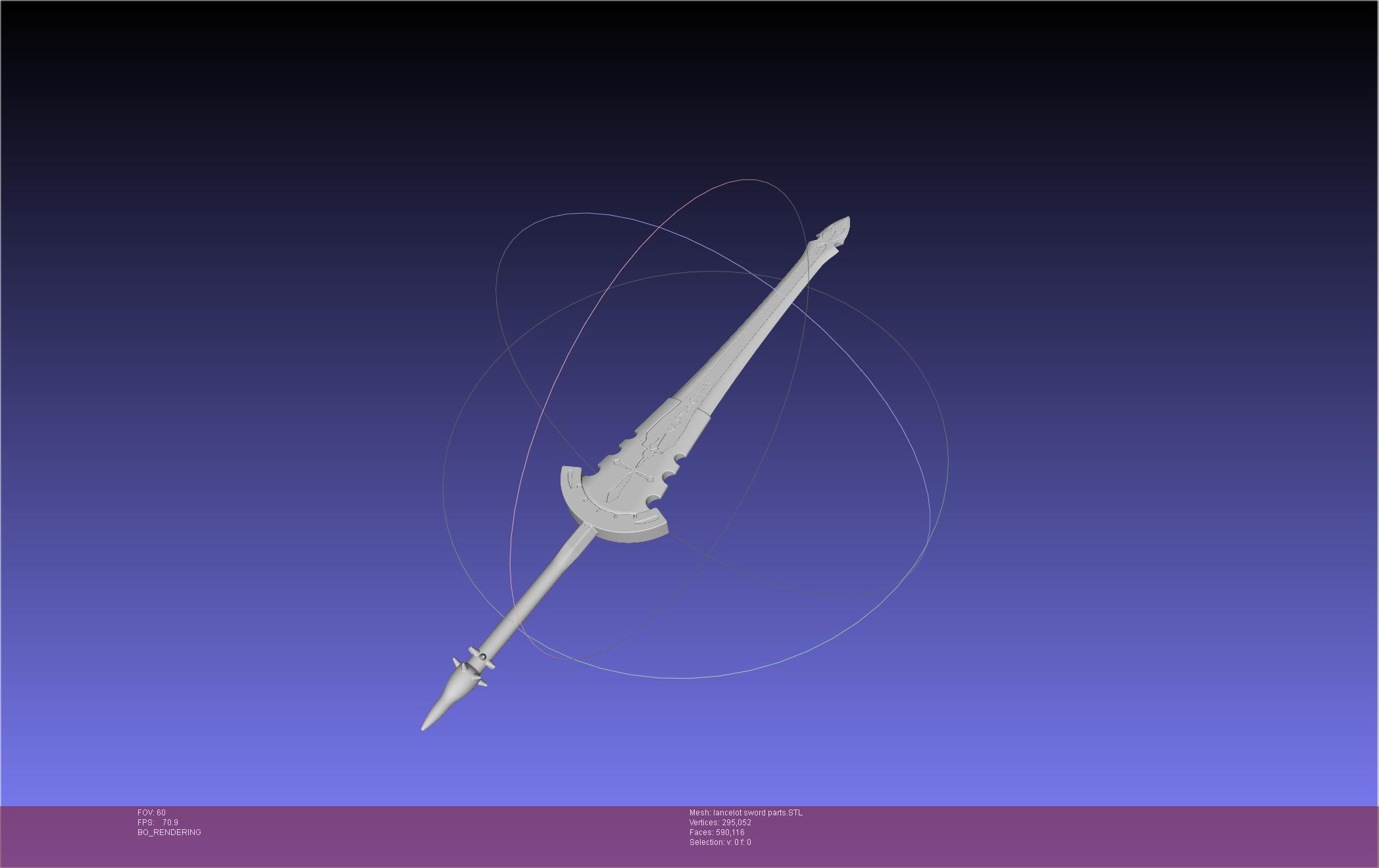 Fate Lancelot Berserker Sword Printable Assembly 3d model