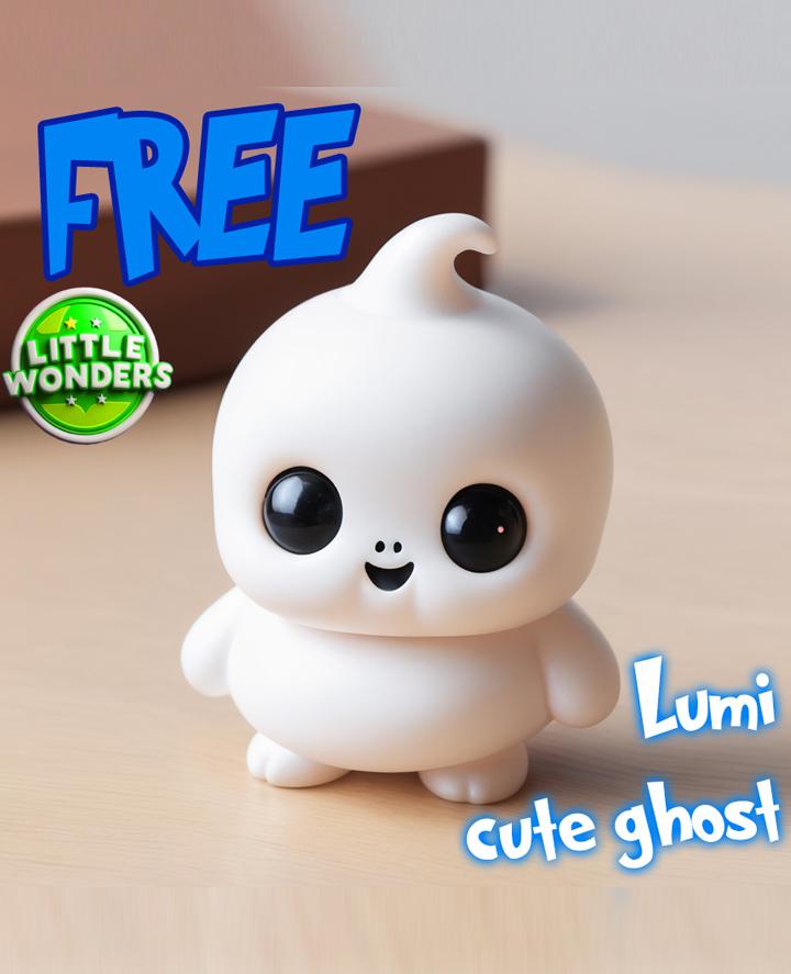 Lumi cute ghost / Print in Place 3d model