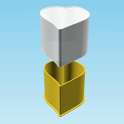 Fluffy Hearts APOSTROPHE, nestable box (v3) 3d model
