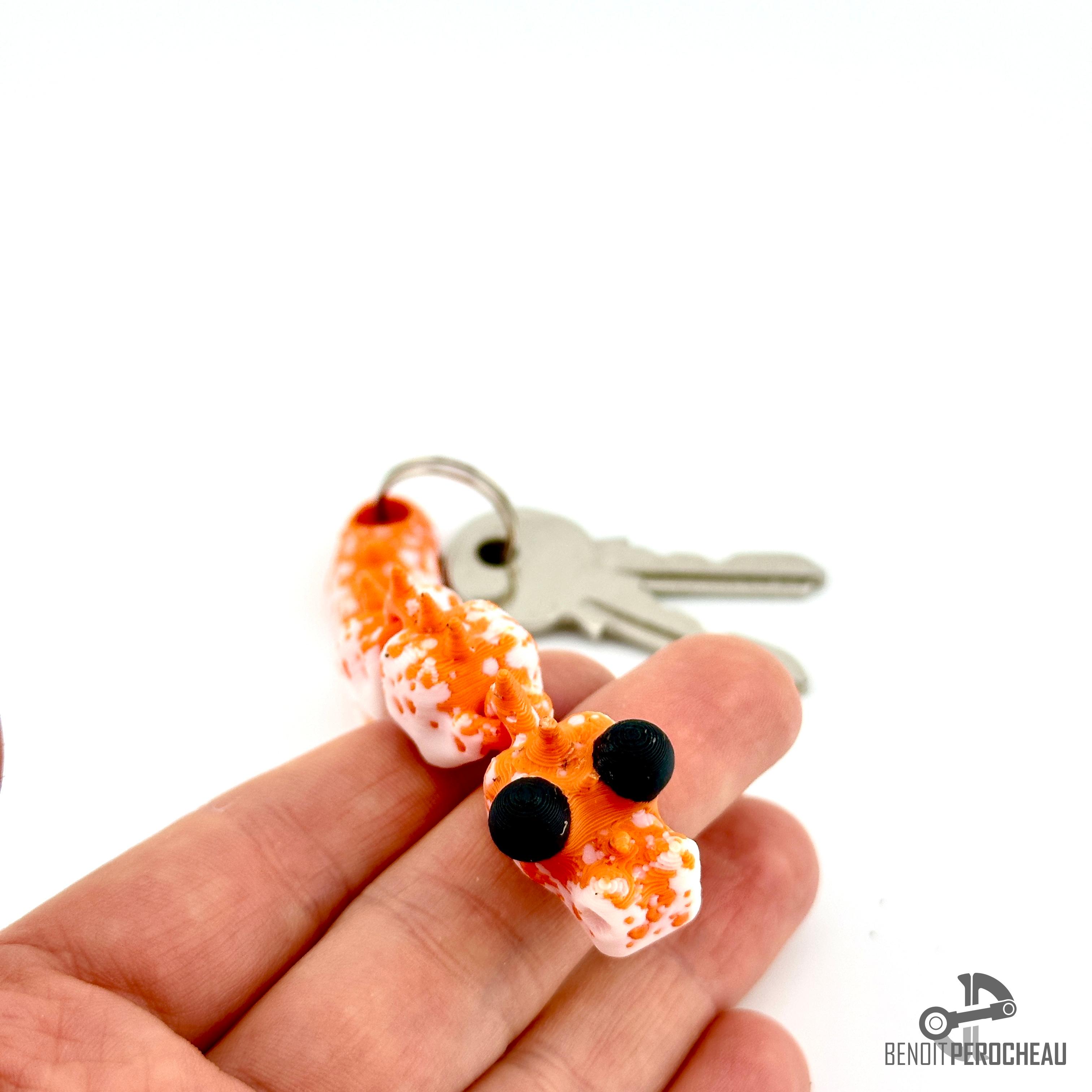 Cute Flexi snake keychain 3d model