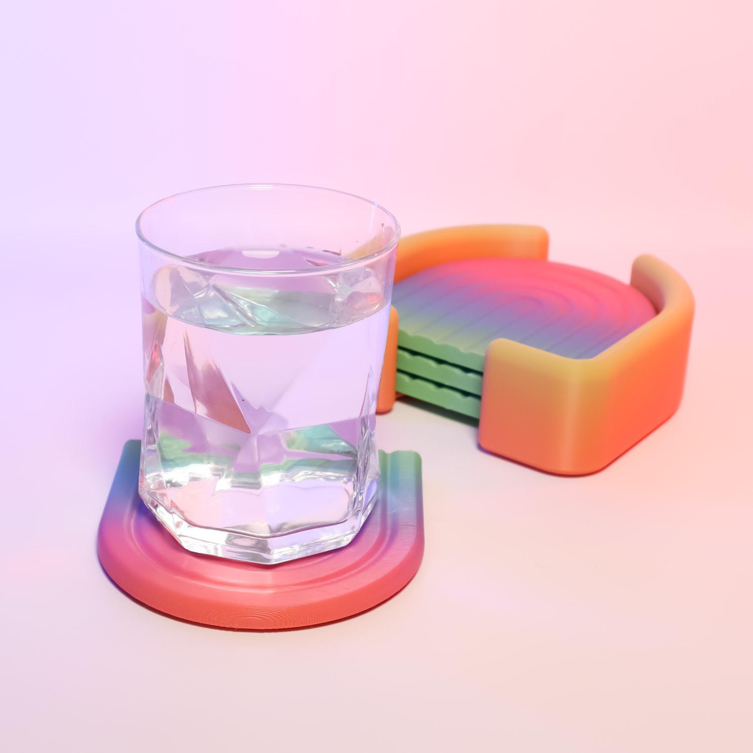 Rainbow Coaster Set 3d model