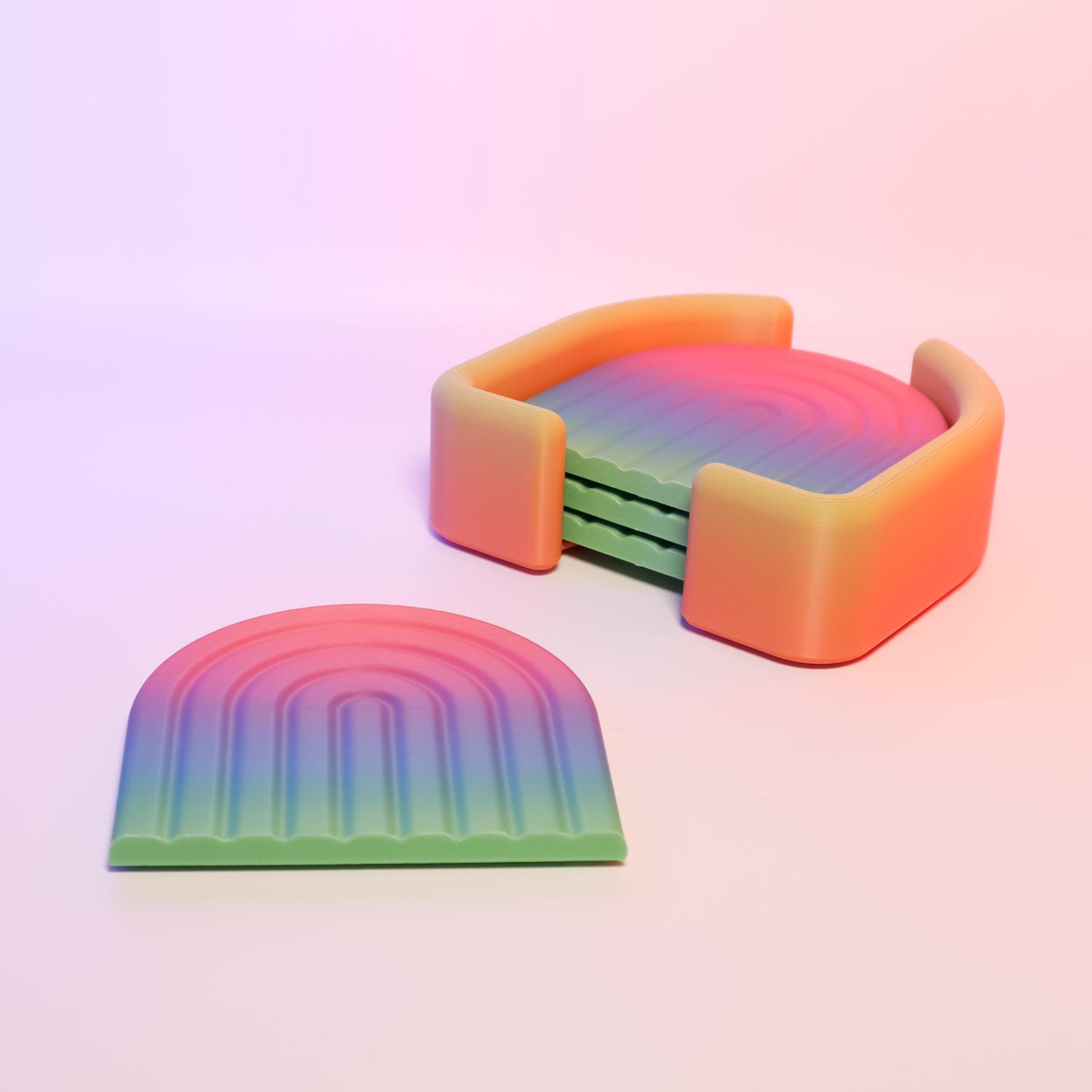 Rainbow Coaster Set 3d model