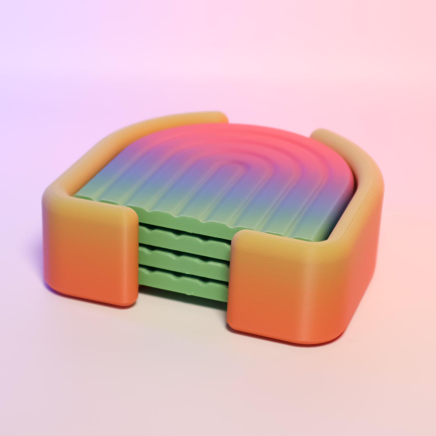 Rainbow Coaster Set 3d model