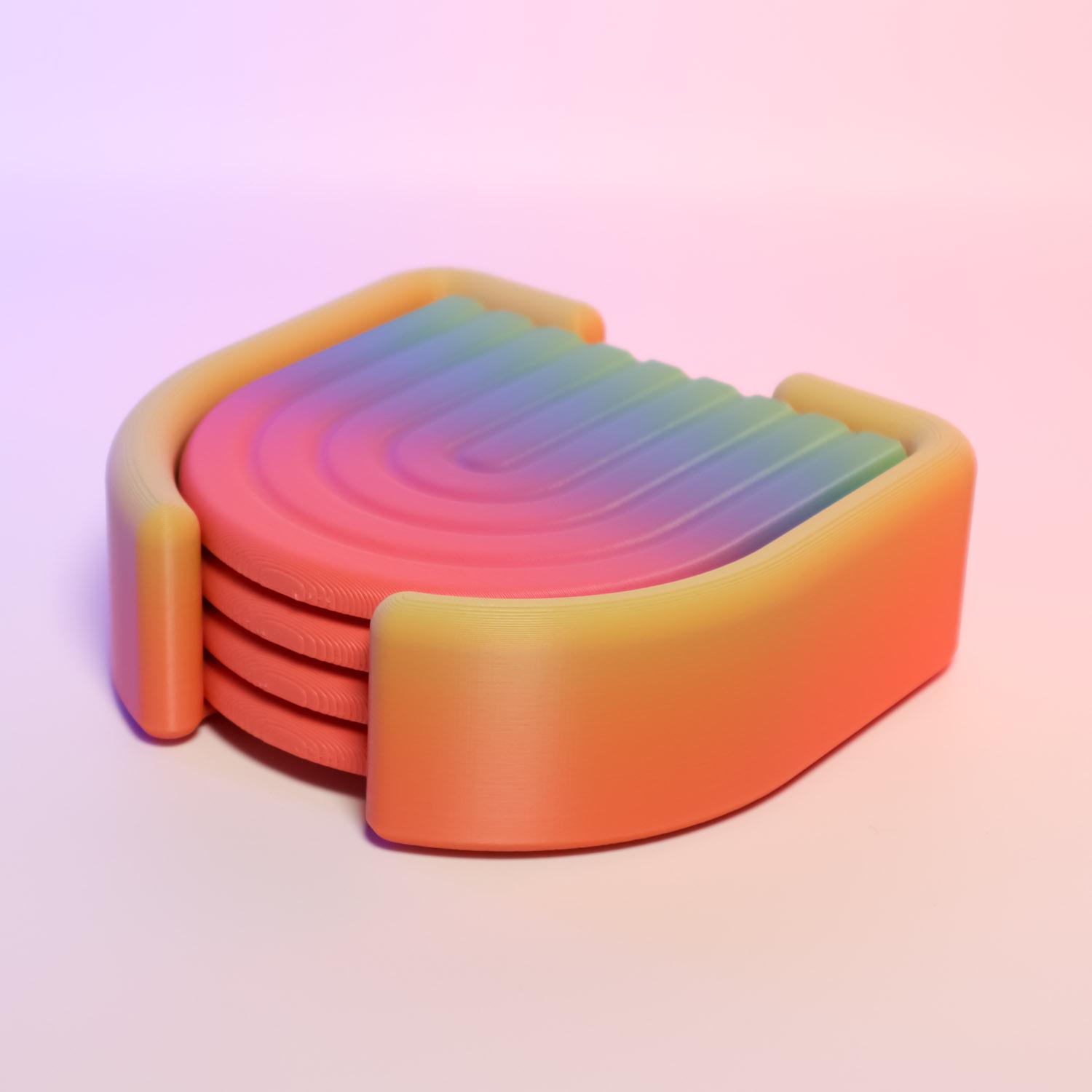 Rainbow Coaster Set 3d model