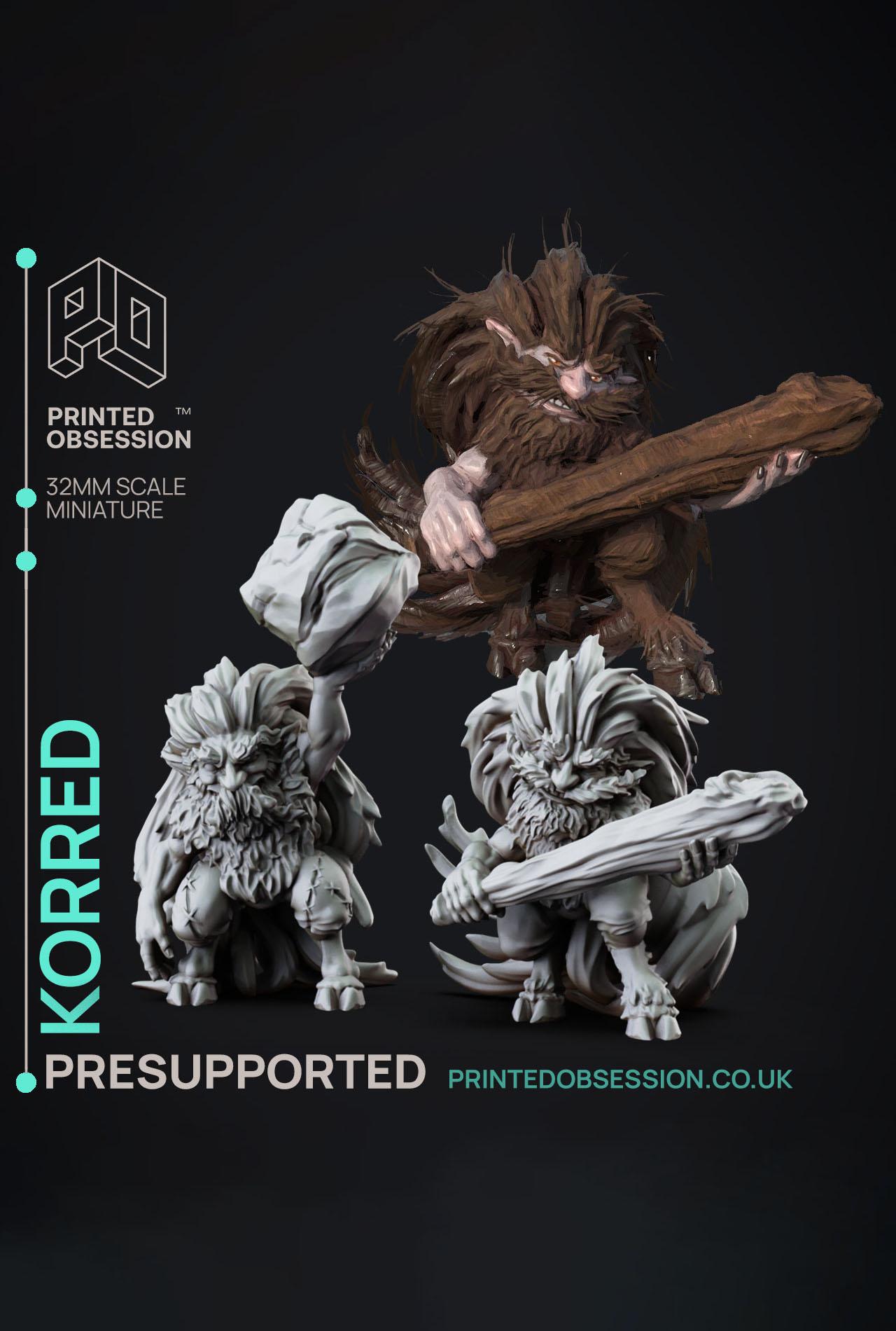 Korred - Faywild Vs Shadowfell - PRESUPPORTED - Illustrated and Stats - 32mm scale			 3d model