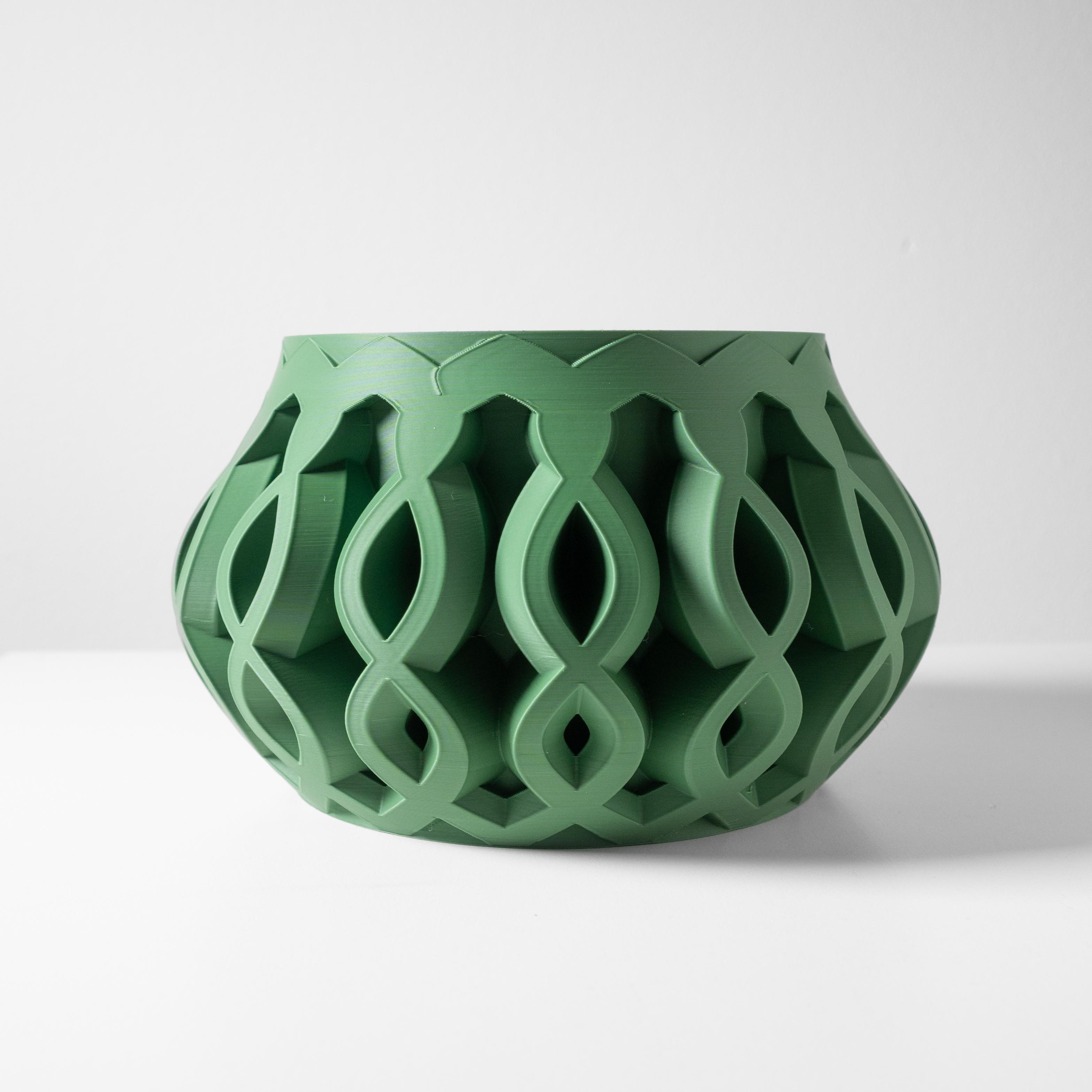 The Cylas Planter Pot with Drainage Tray & Stand: Modern and Unique Home Decor for Plants 3d model