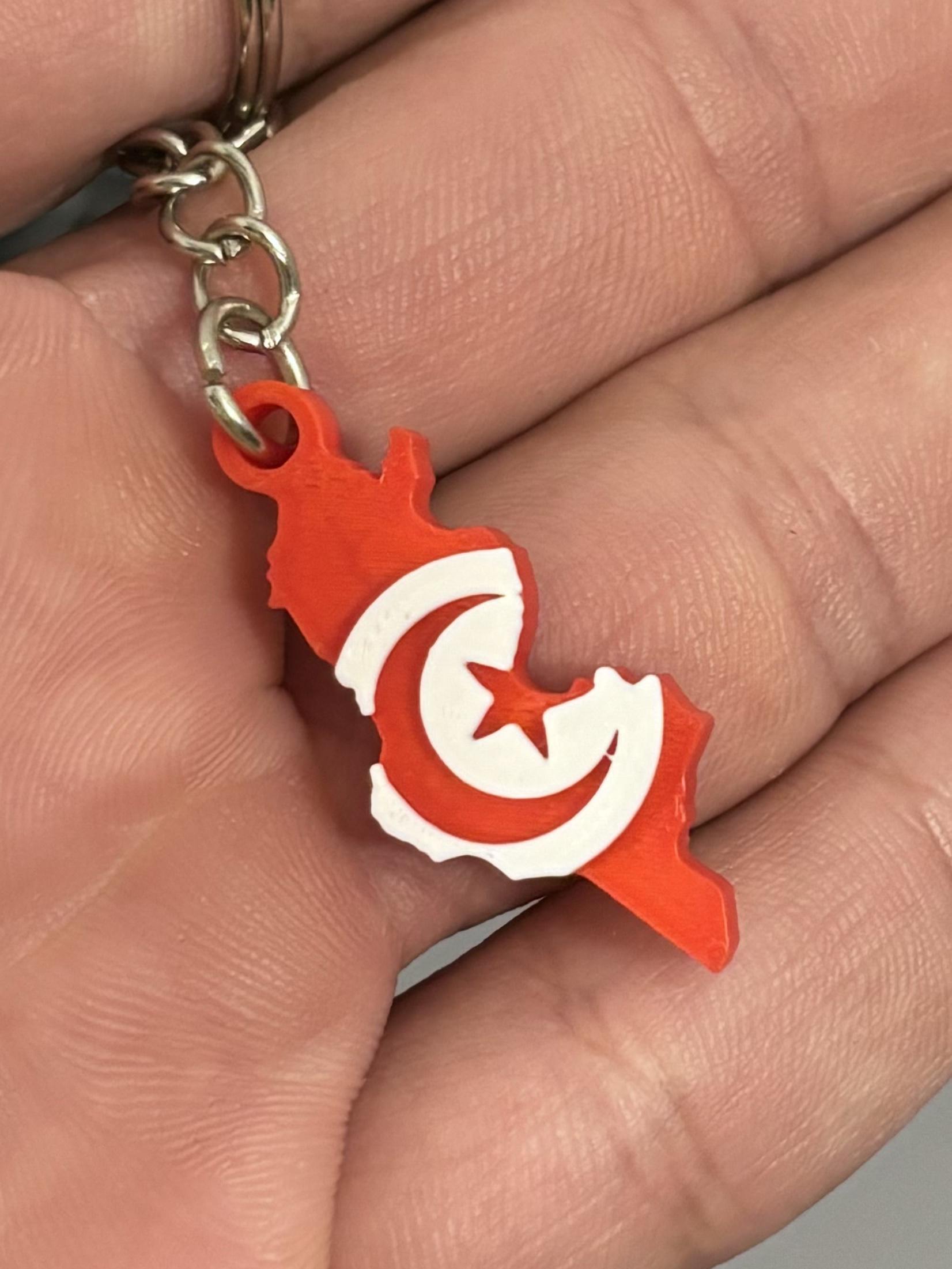 Keychain Tunisia  3d model