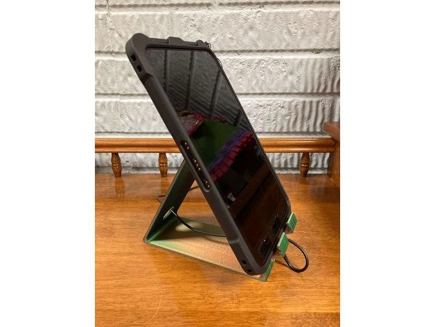 Tablet holder with access for power cord 3d model