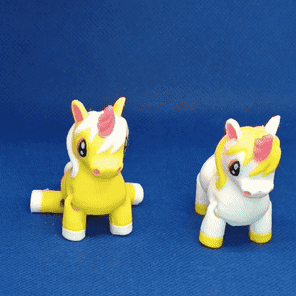 ShinyStar, Cute Flexi Pony (keychain version included) 3d model