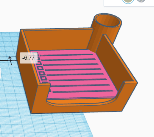 Updated Sticky Note Holder, now with pen holder 3d model