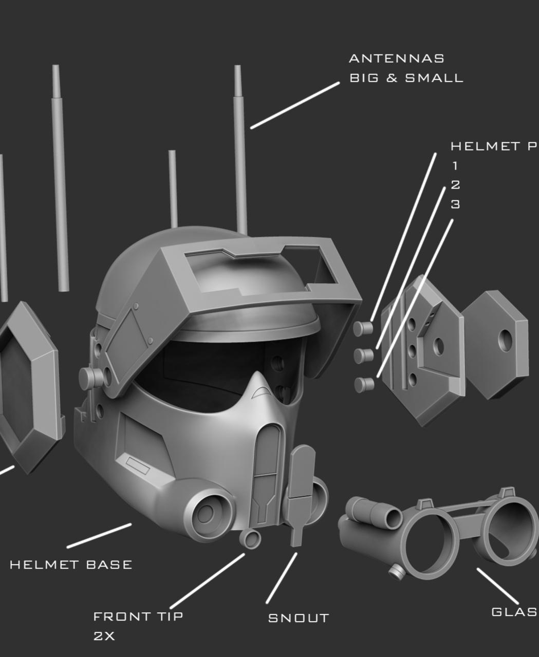 Tech helmet from Bad Batch 3d model