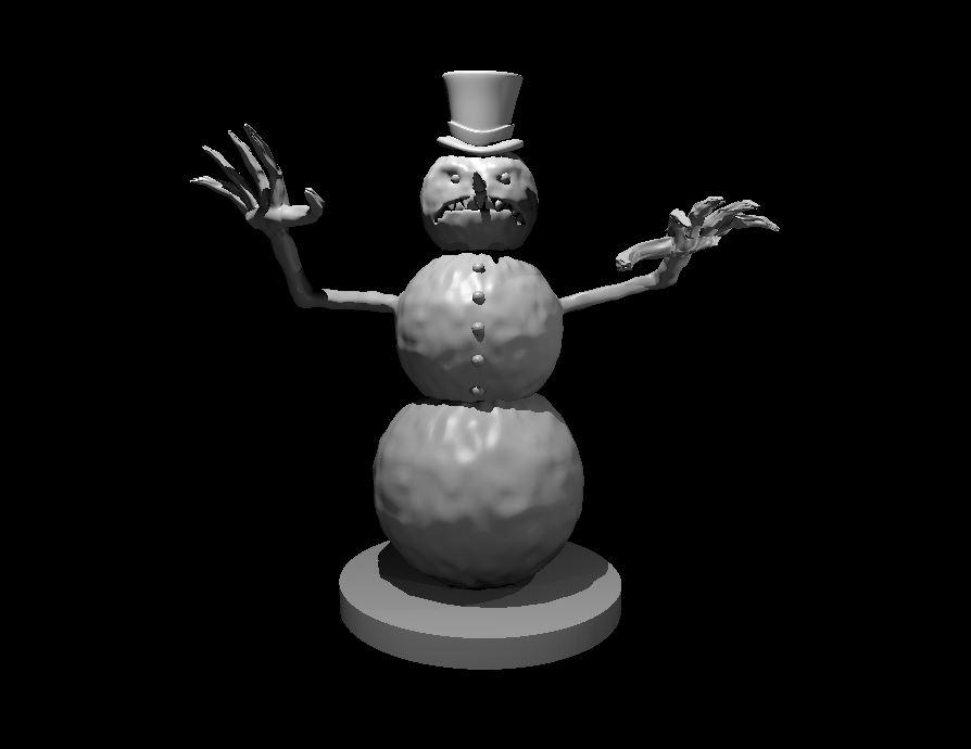 Snowman - Snowman - 3d model render - D&D - 3d model