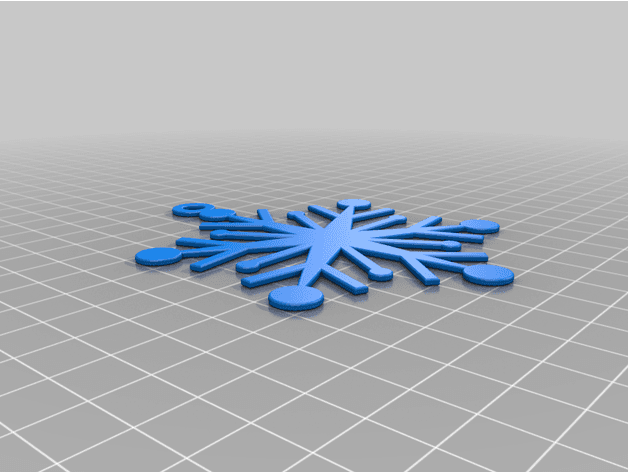 Simple Snowflake Ornament 3d model