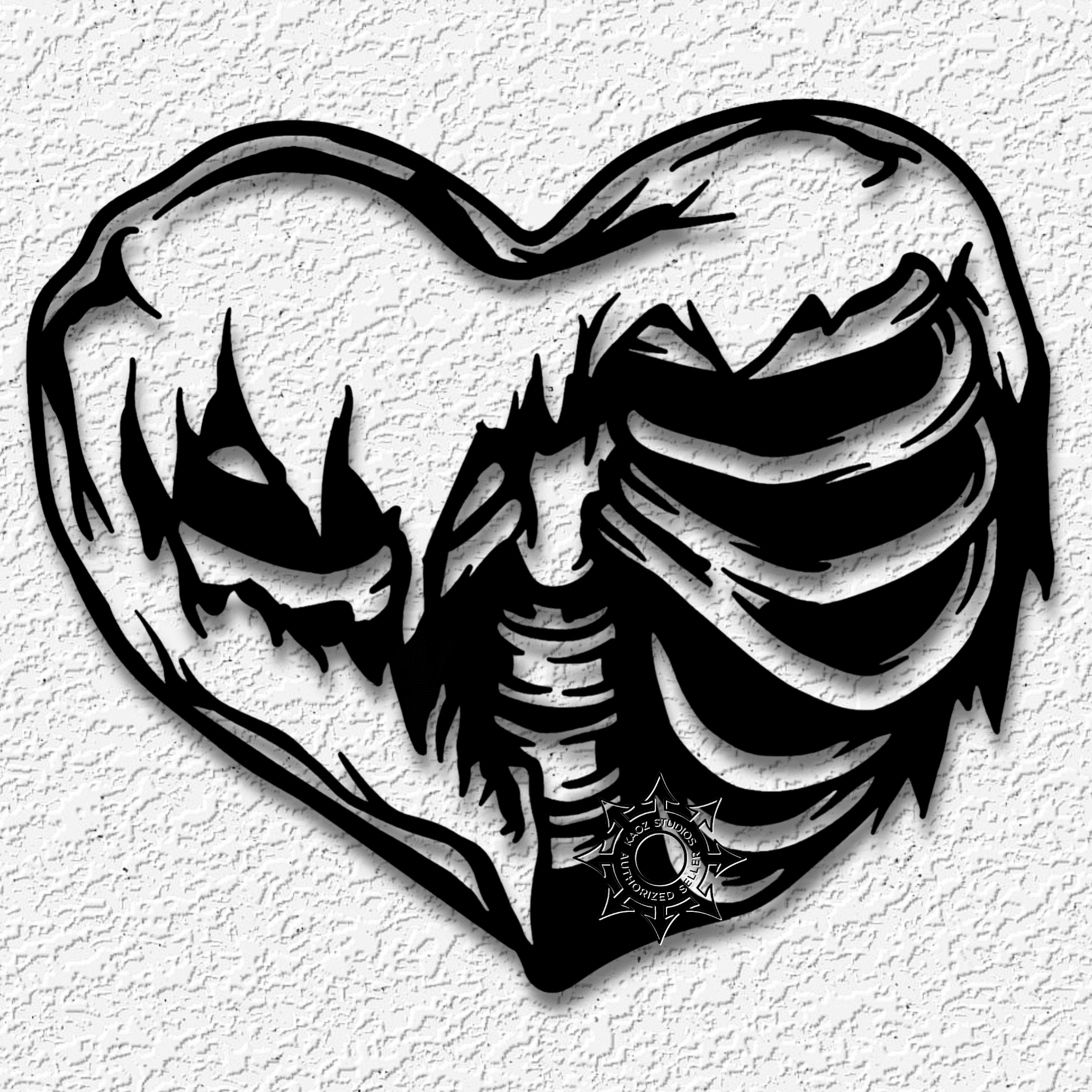 Skeleton wall art heart decor Halloween Zombie  3d model