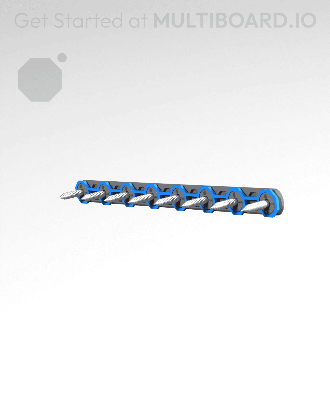 8L Screw-On Mount - Multipoint Rail Rings 3d model