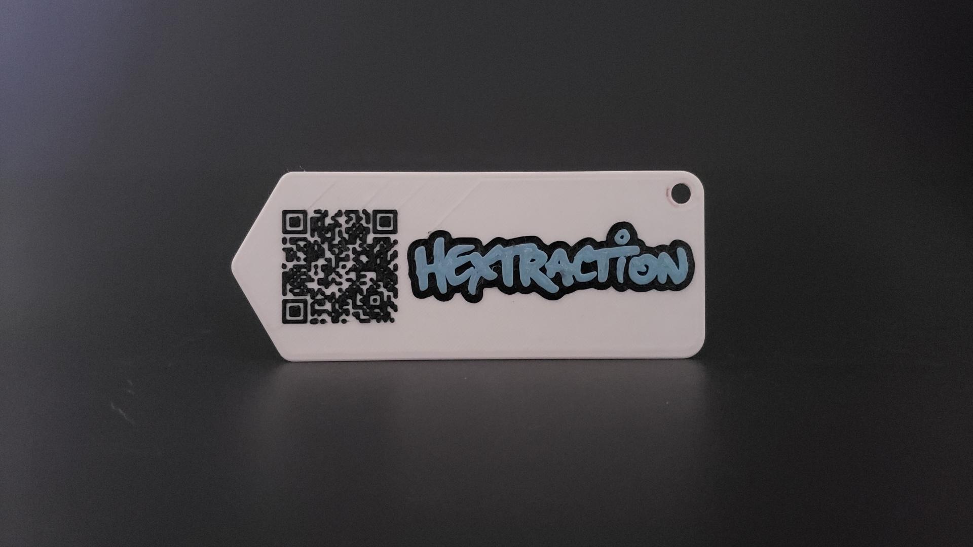 Hextraction QR Title Card 3d model