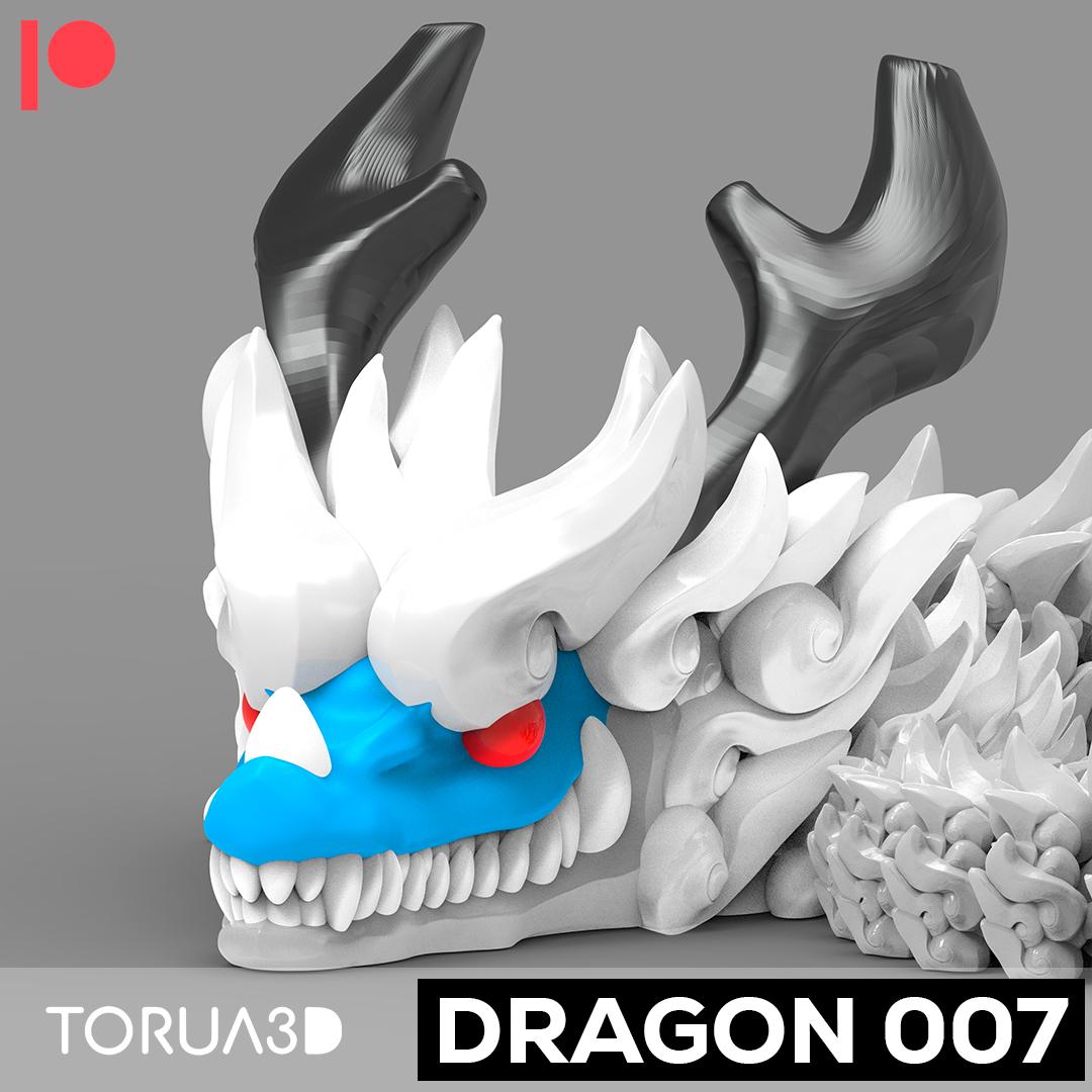 3D Printed Articulated Dragon 004 by Torua3D
