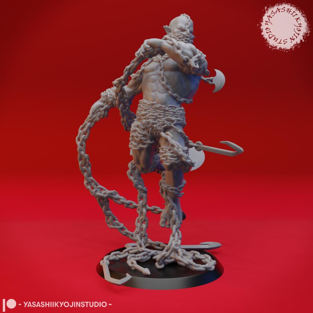 Chain Devil - Tabletop Miniature (Pre-Supported) 3d model