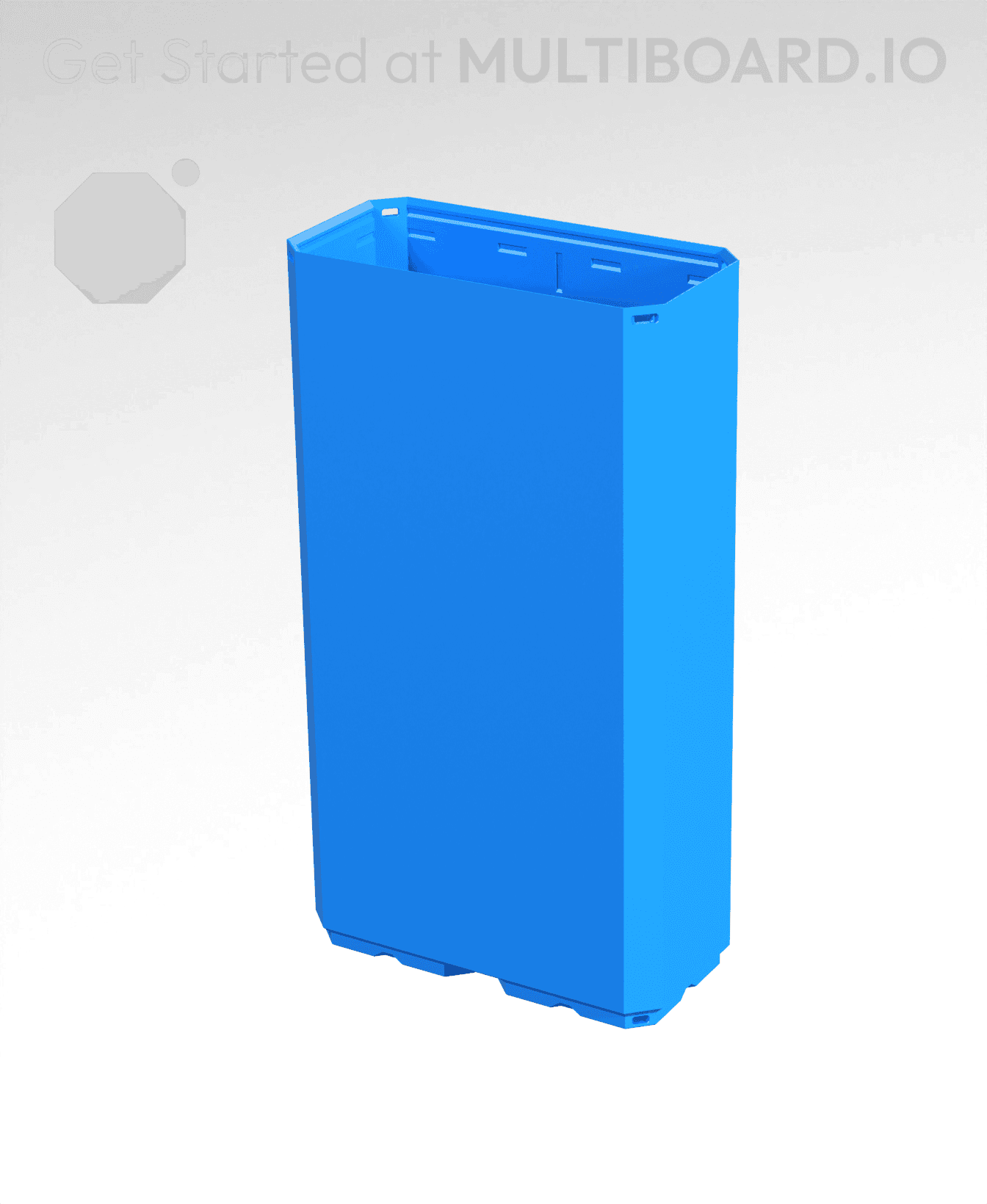 2x1x3.5 - Simple Walls - Multibin Shell 3d model