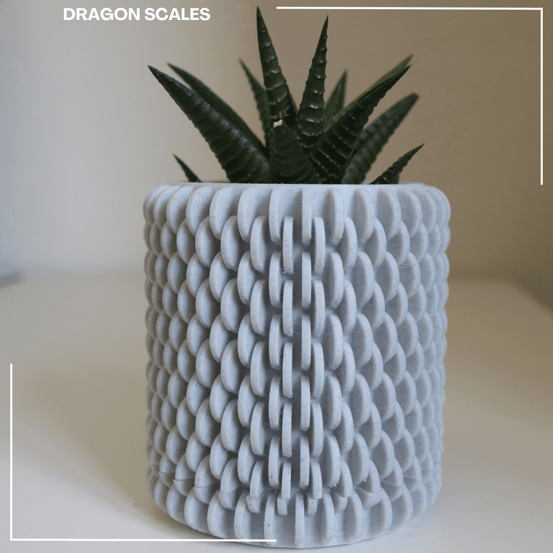 Dragon Scales Vase / Planter 3d model