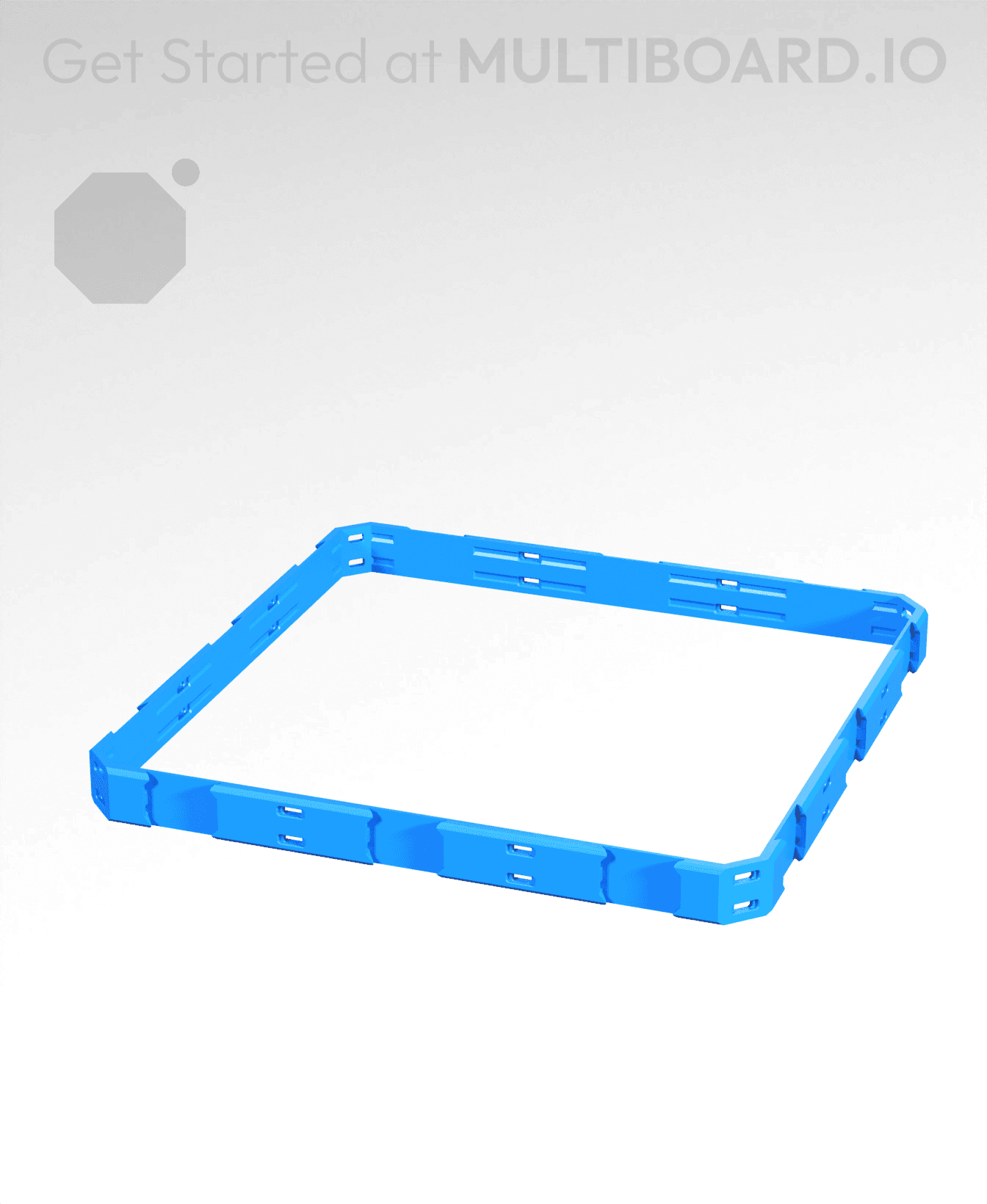 3x3x0.25 - Shell Center - Multibin Shell Ring 3d model